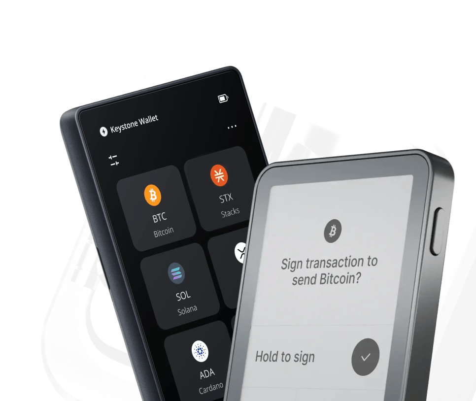 Hardware wallet connected to the Xverse app