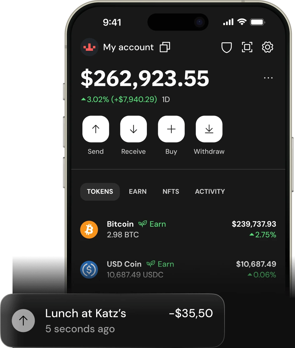 Xverse wallet interface with portfolio overview